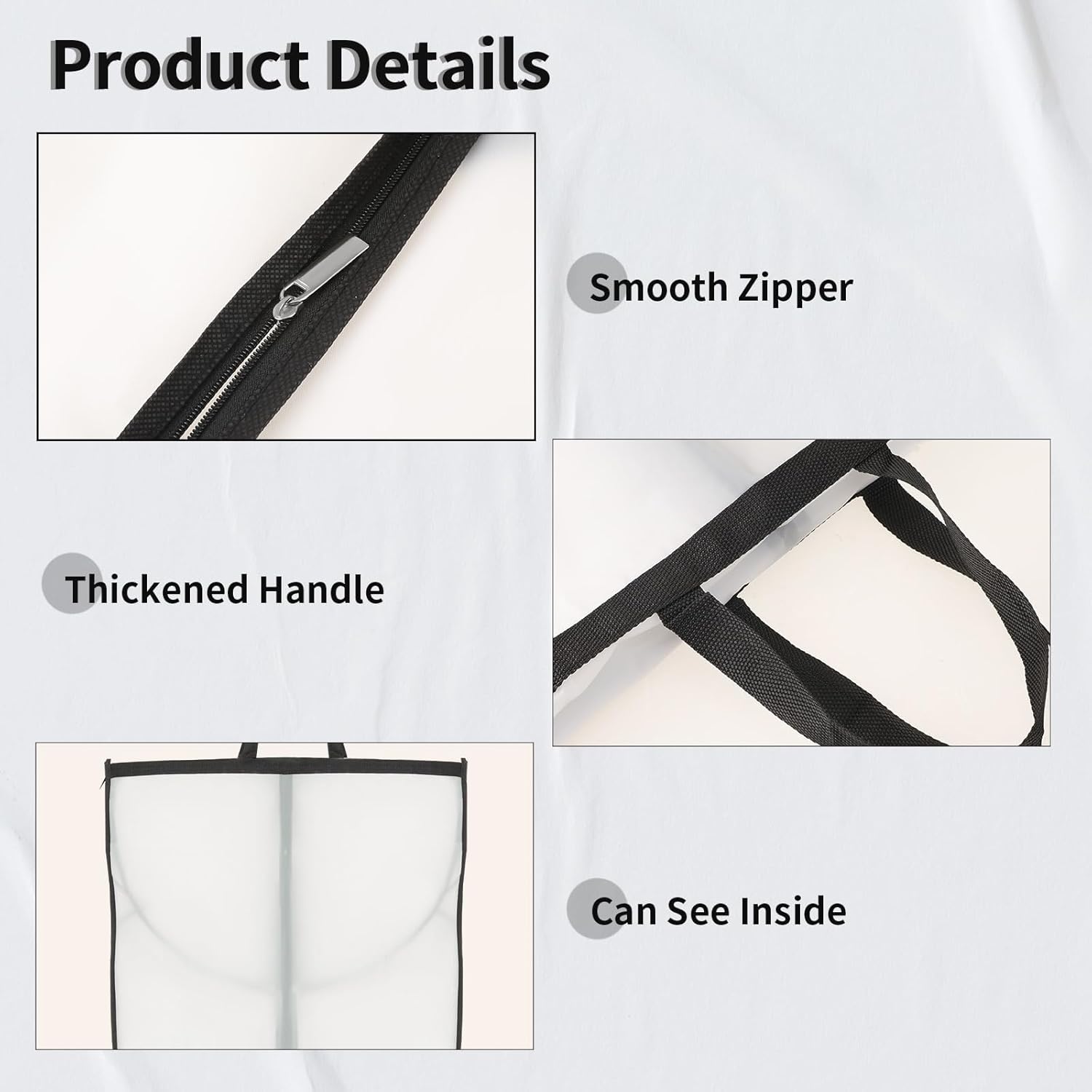 Long Dress Storage Cover – 180 cm Garment Bag with Zip and Viewing Window (Buy 1, Get 1 FREE)