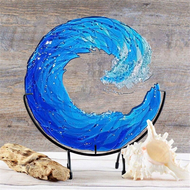 Glass Sculpture of an Ocean Wave – AquaWave
