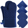 6-Piece Heat-Resistant Oven Glove and Pot Holder Set