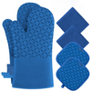 6-Piece Heat-Resistant Oven Glove and Pot Holder Set