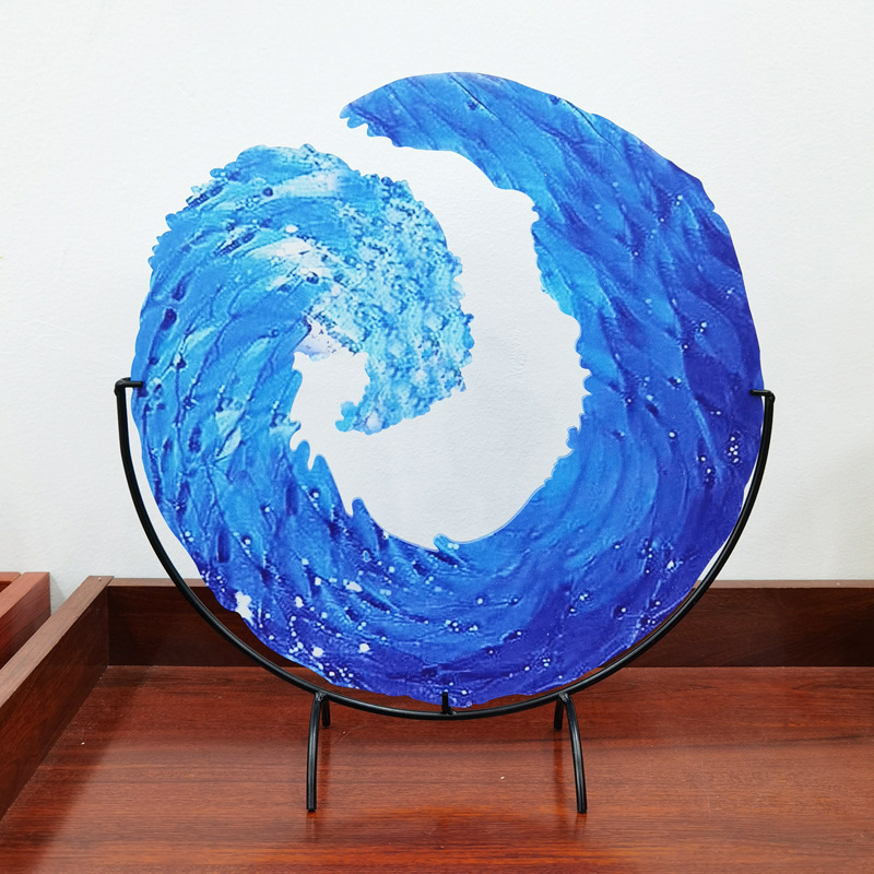 Glass Sculpture of an Ocean Wave – AquaWave