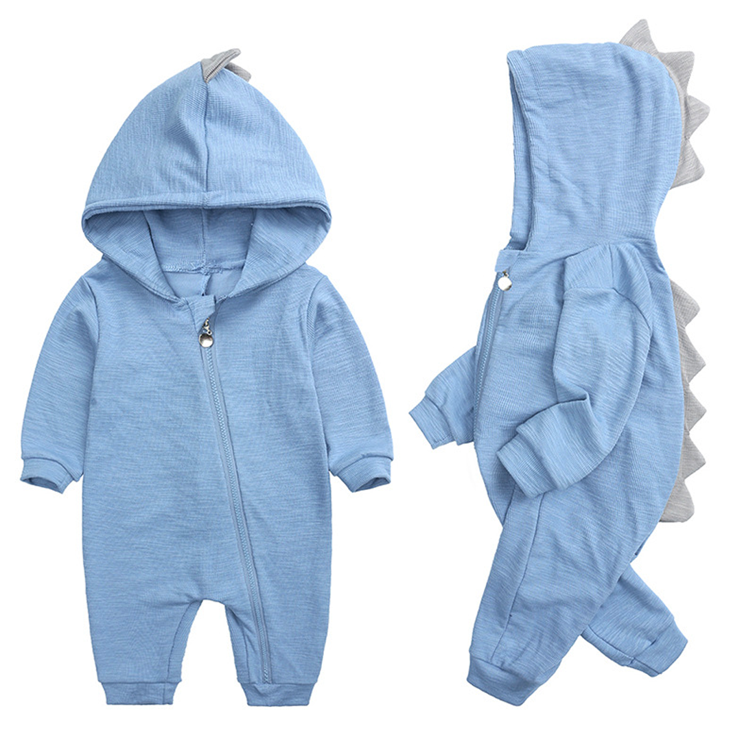 Autumnal Baby Onesie with Dinosaur Hood – Autumn Magic DinoDream Onesie
