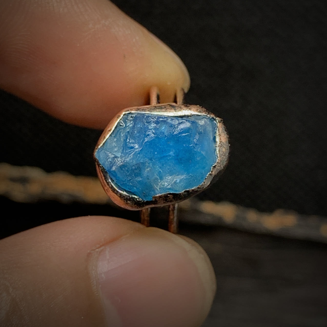 Natural Raw Stone Birth Ring – Selina