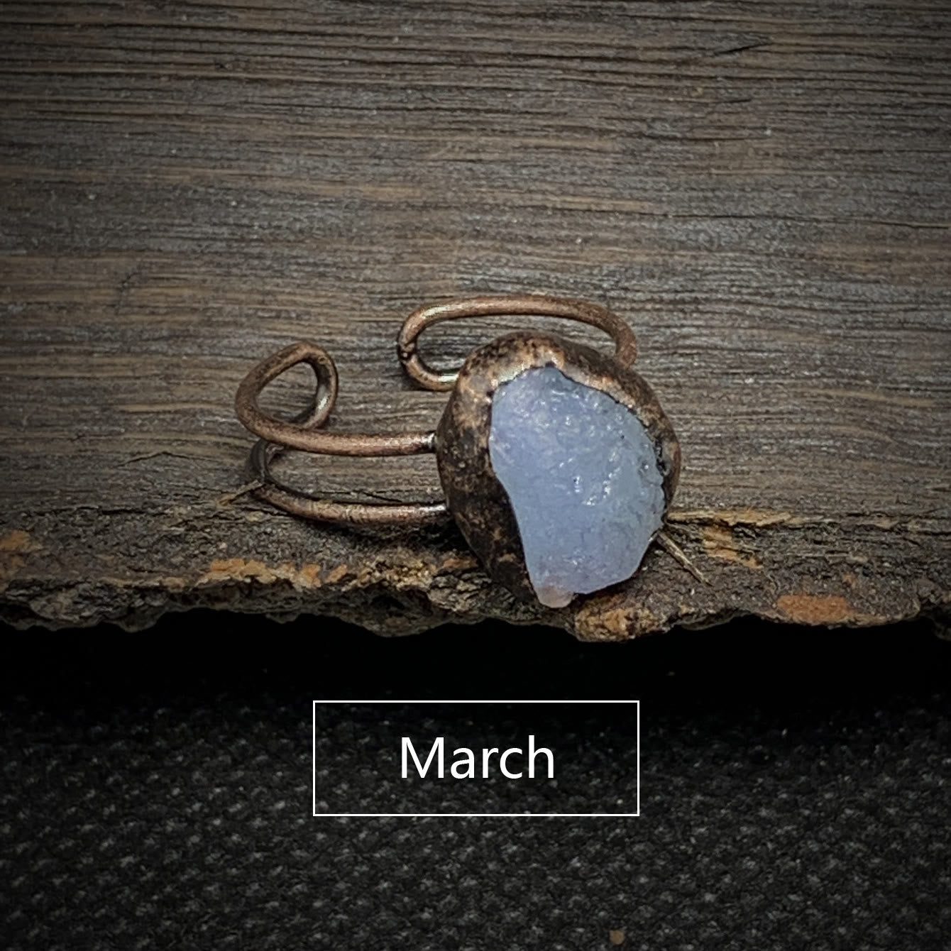 Natural Raw Stone Birth Ring – Selina