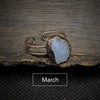 Natural Raw Stone Birth Ring – Selina