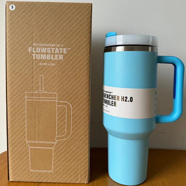 Vacuum Insulated Cup with Lid and Straw – ThermoTumbler