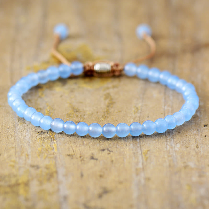 Natural Stone Beads Adjustable Braided Bracelet – Aisha