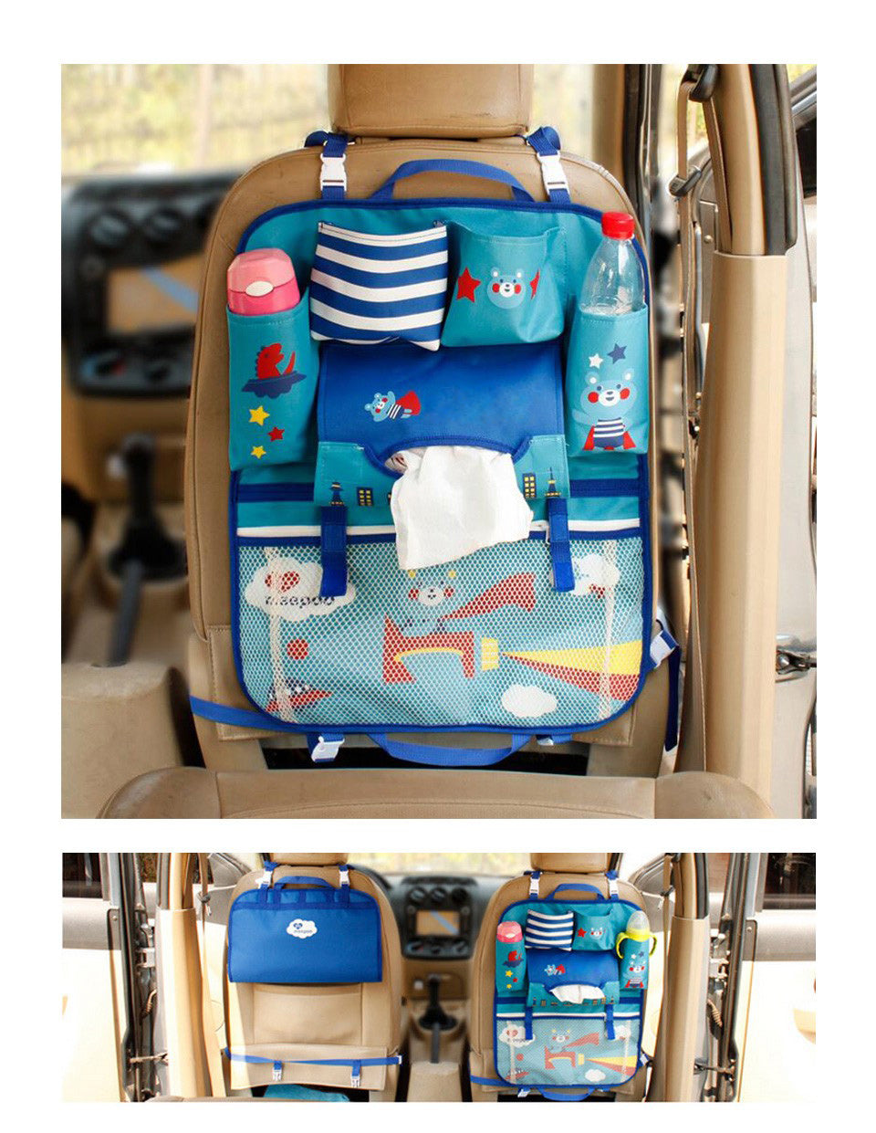 Kids' Car Organiser with Tablet and Bottle Holder – Back Buddy (Buy 1, Get 1 Free)