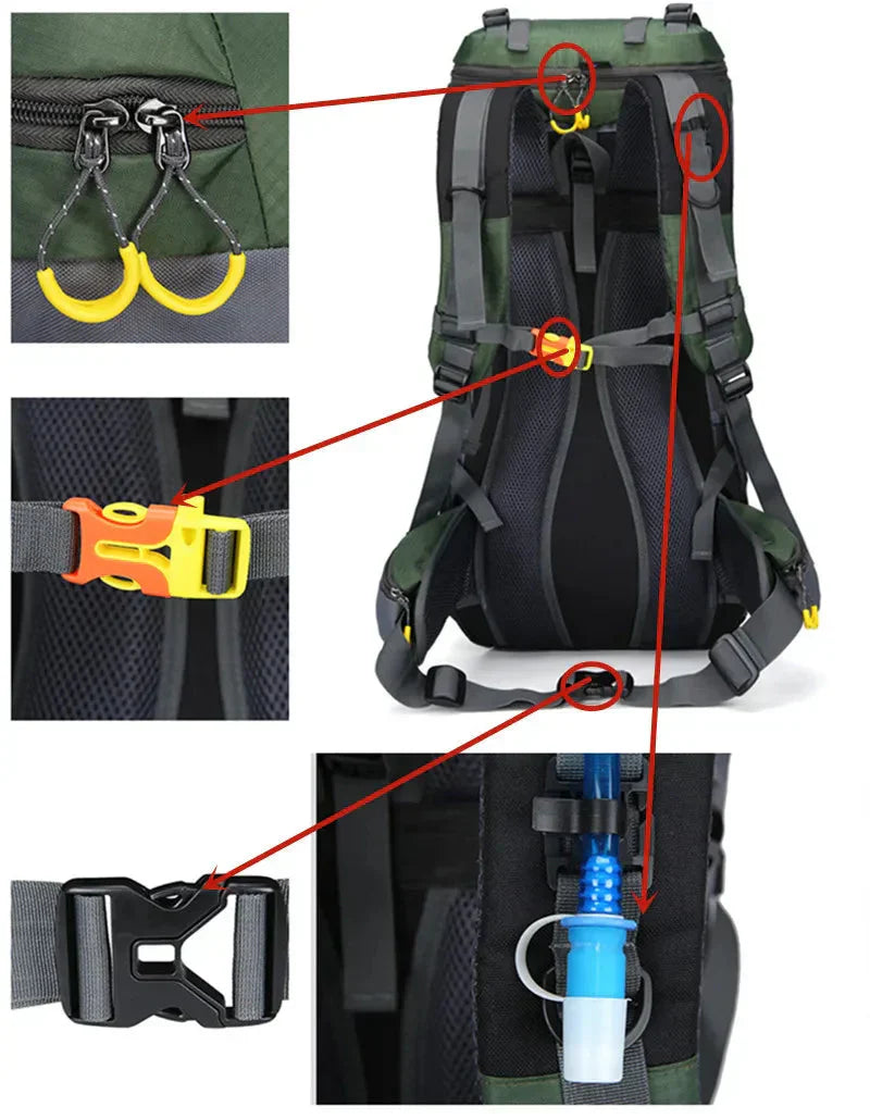 OutdoorHaven Rucksack - 60L - Waterproof and Durable