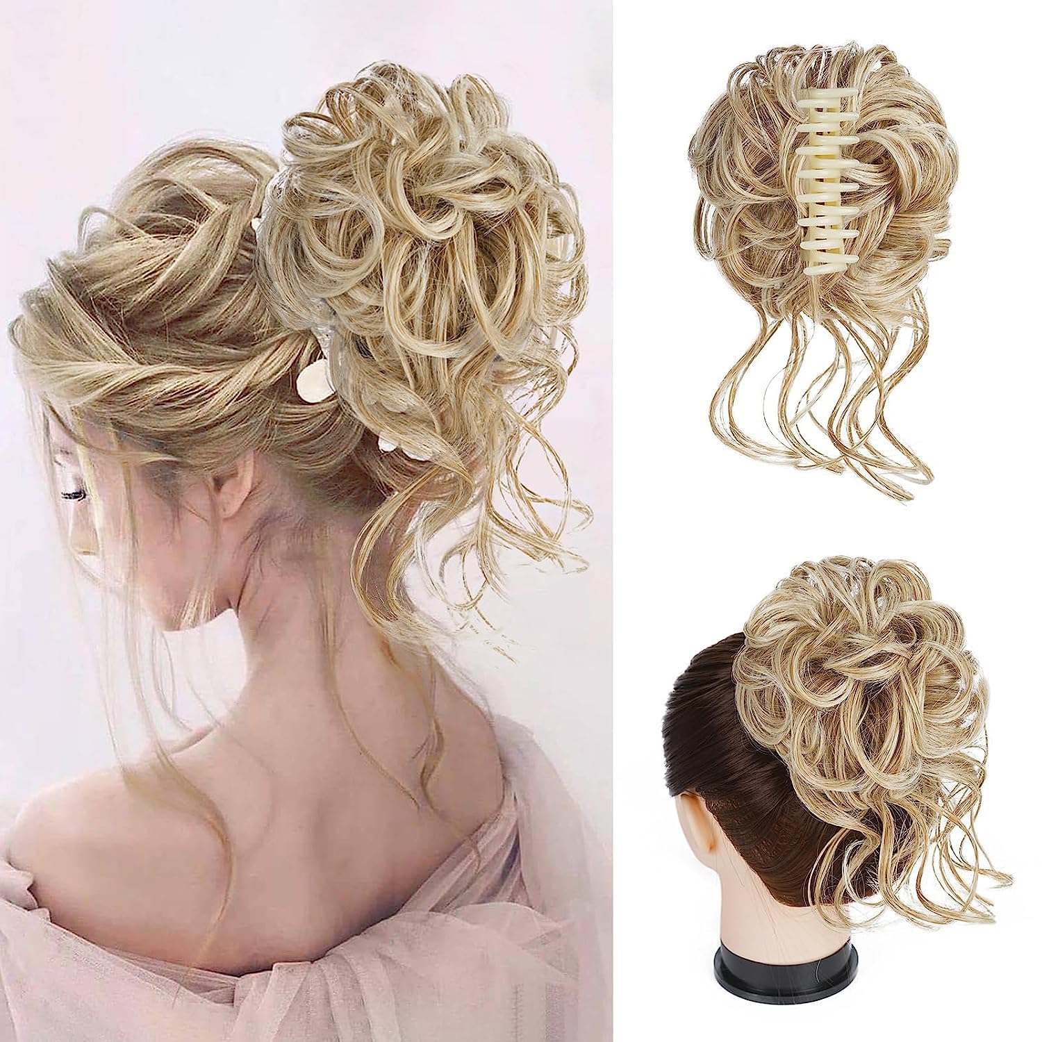Clip with Hair Extension for Twisted Bun – CurlClip
