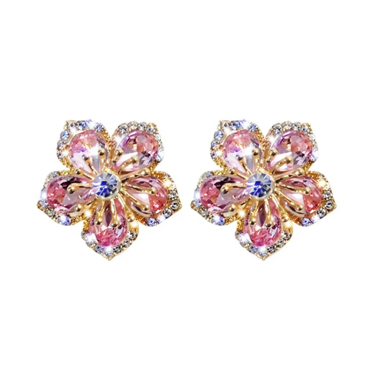 Flower-Shaped Zirconia Earrings – Flora