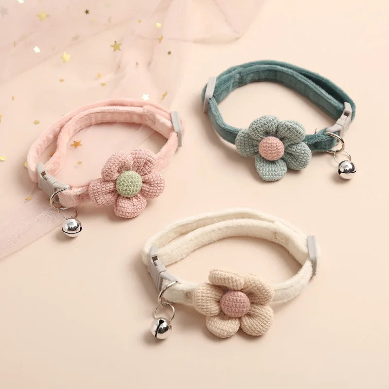Adjustable Cat Collar with Flower - FlowerCharm