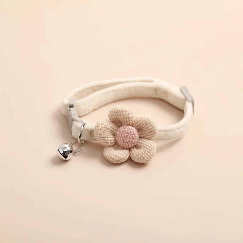 Adjustable Cat Collar with Flower - FlowerCharm