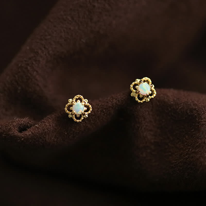Delicate Vintage Earrings with Opal – Seraphina