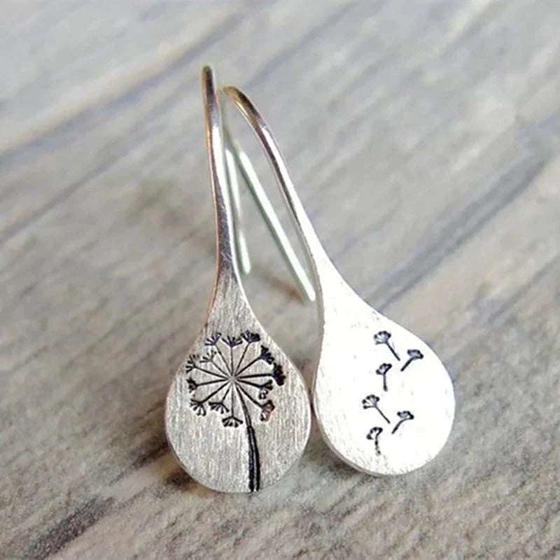 Silver Dandelion Earrings – Amira