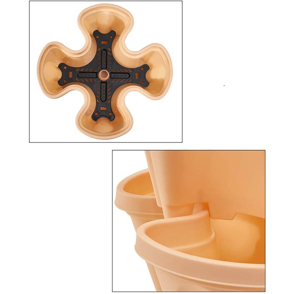 Space-Saving Stackable Plant Pots - StrawberryStack