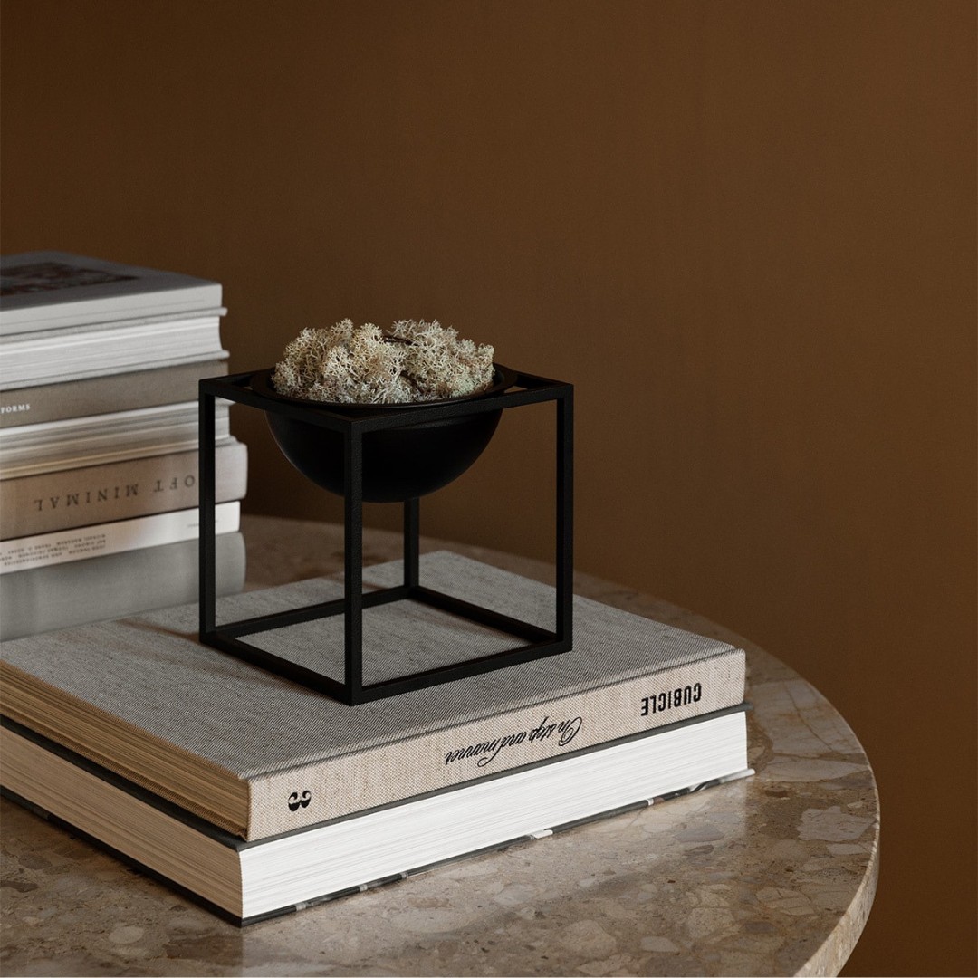 Mova Decorative Steel Bowl – Waterproof Cubic Bowl with Geometric Design