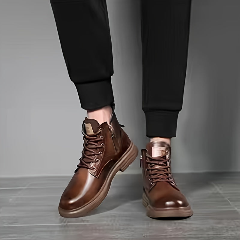 Warm and Stylish Men's Lace-Up Boots – Arvo