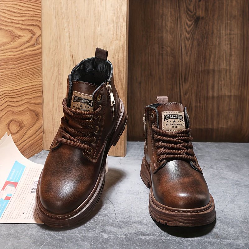 Warm and Stylish Men's Lace-Up Boots – Arvo