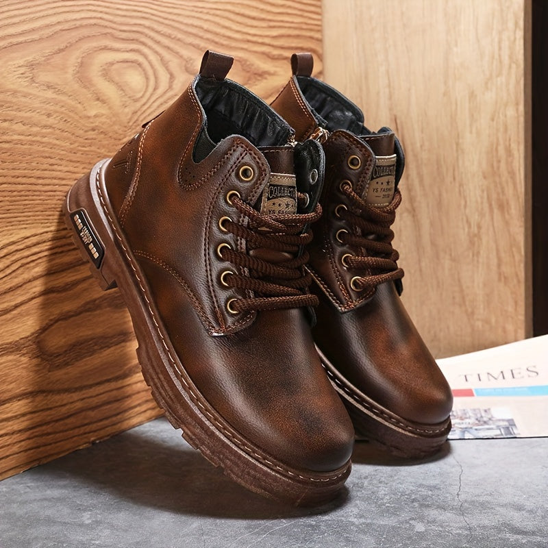 Warm and Stylish Men's Lace-Up Boots – Arvo