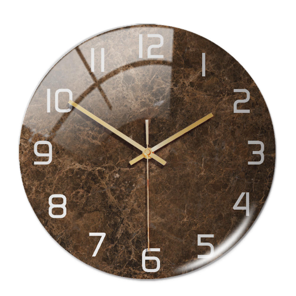 Stylish Wall Clock with Marble Effect – MarbleTime