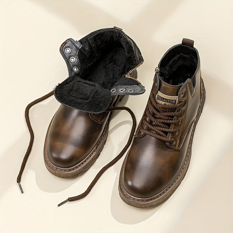 Warm and Stylish Men's Lace-Up Boots – Arvo