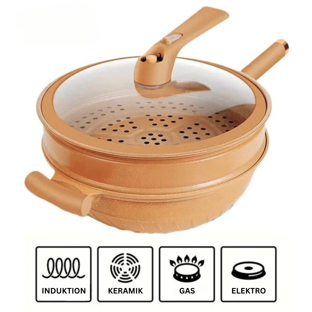 Multi-functional Wok Pan with Non-stick Coating - CookFlex