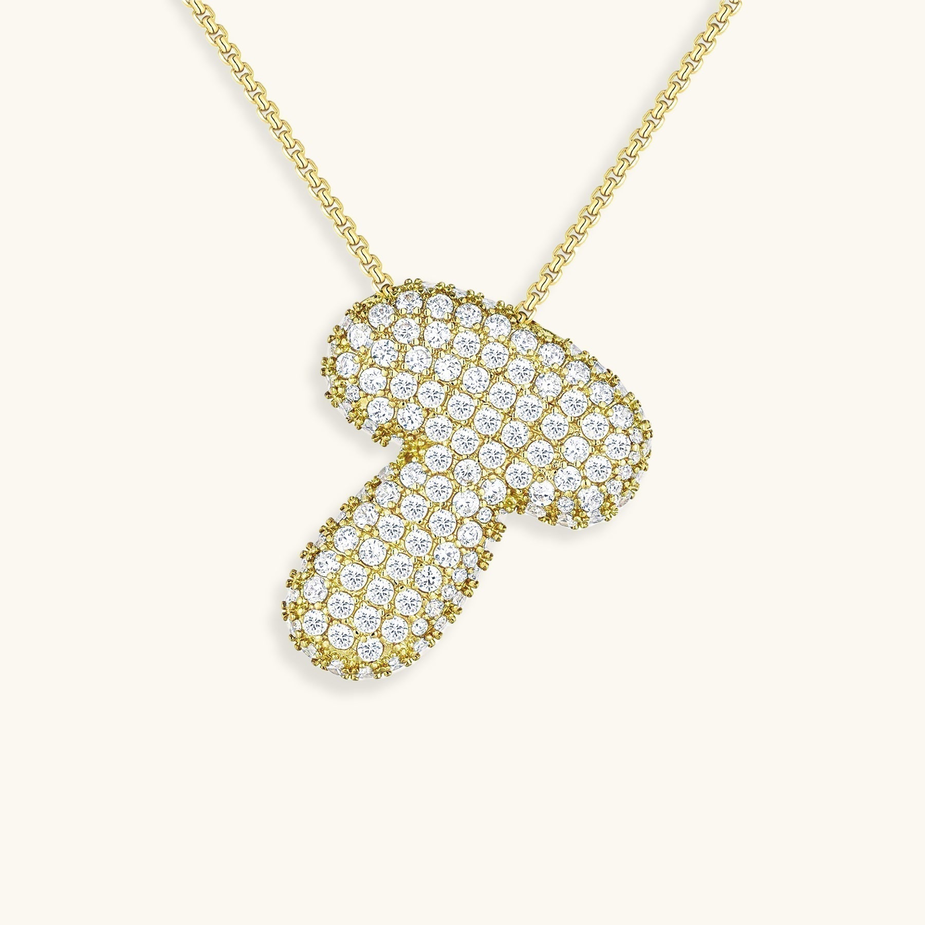 Bubble Initial-Diamond Necklace