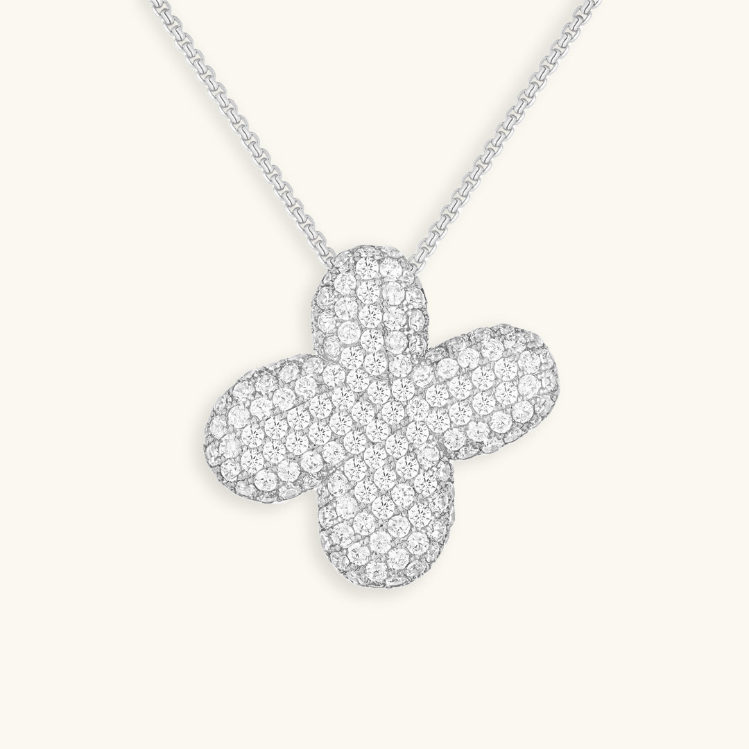 Bubble Initial-Diamond Necklace