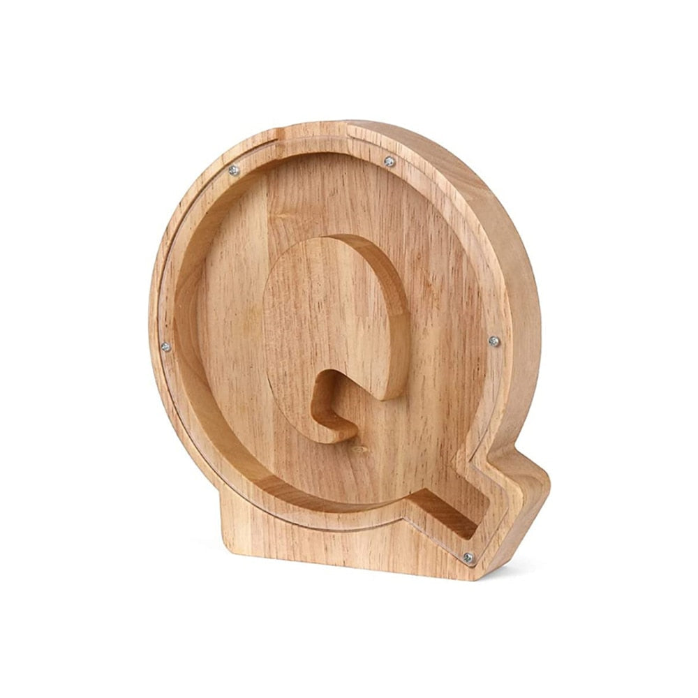 Wooden Alphabet Piggy Bank - LetterSaver