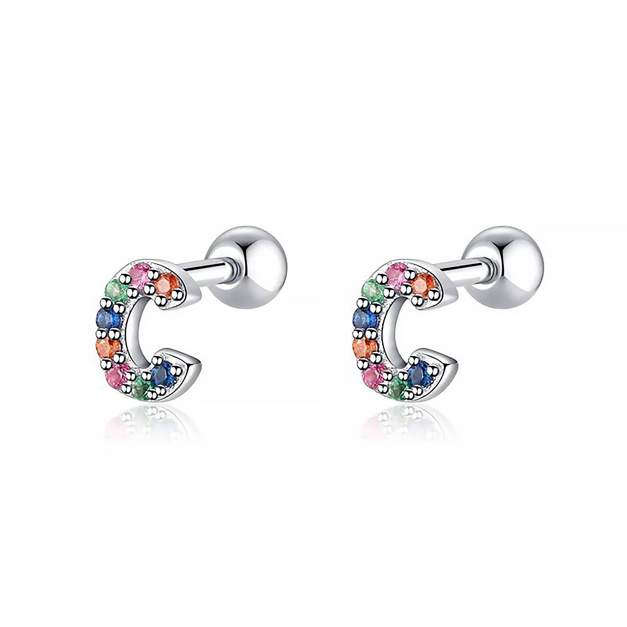 Letter Earrings with Colour - Letria