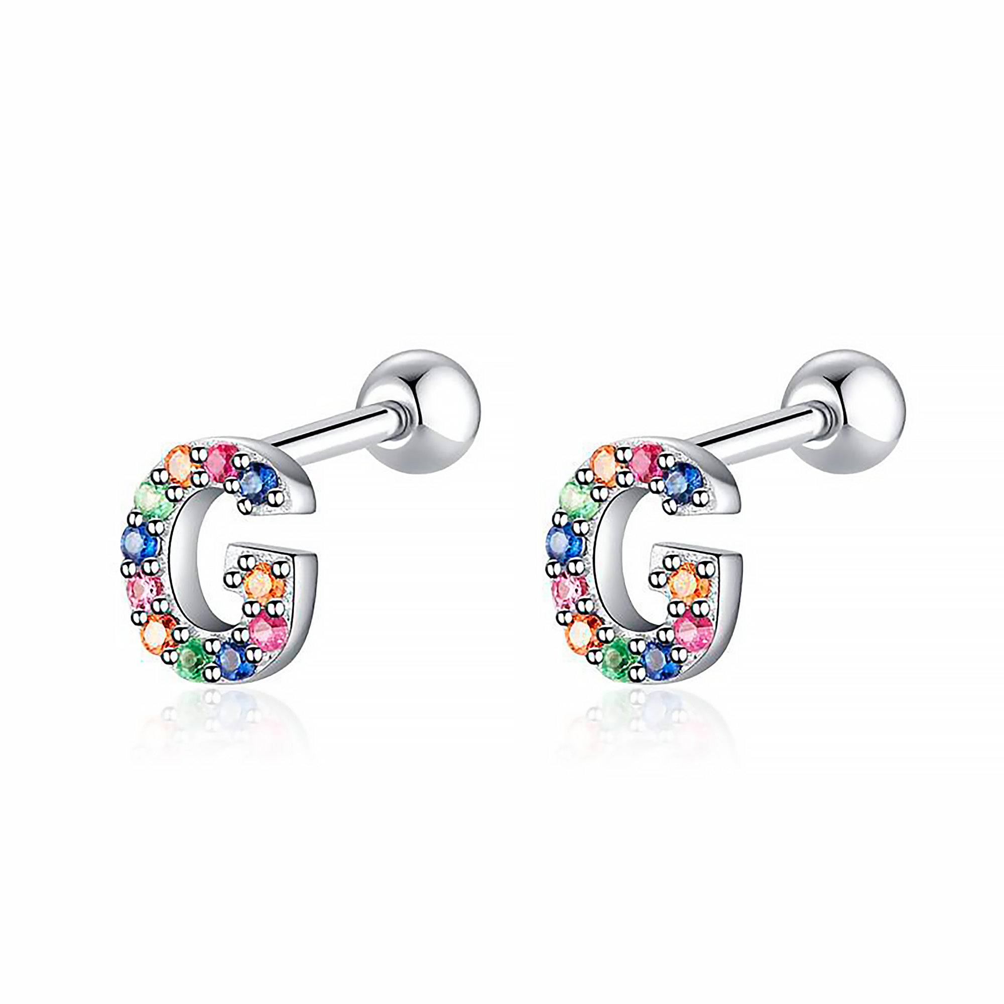 Letter Earrings with Colour - Letria