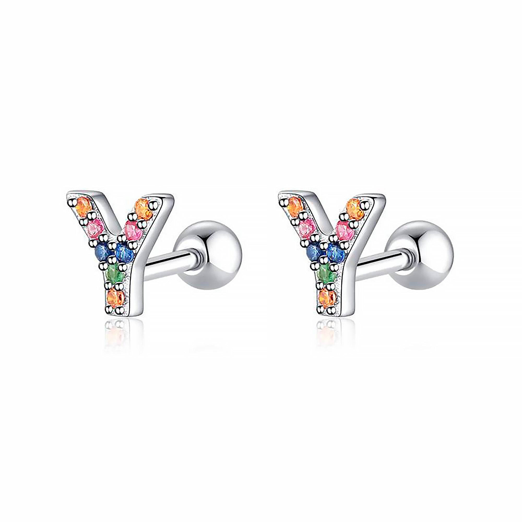 Letter Earrings with Colour - Letria