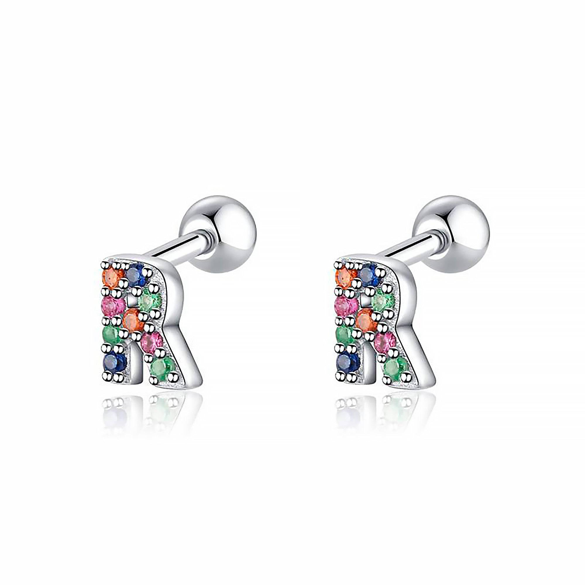 Letter Earrings with Colour - Letria
