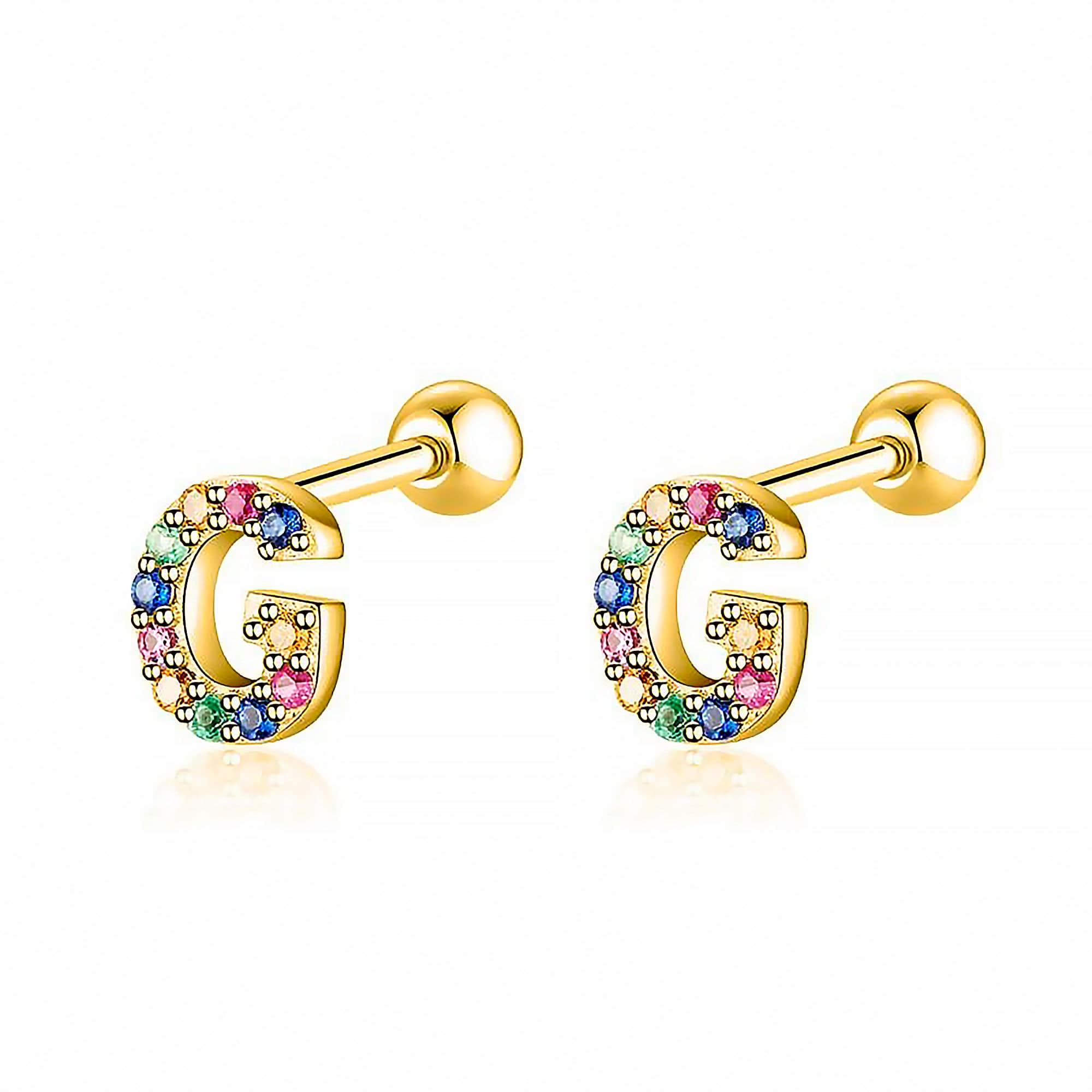 Letter Earrings with Colour - Letria