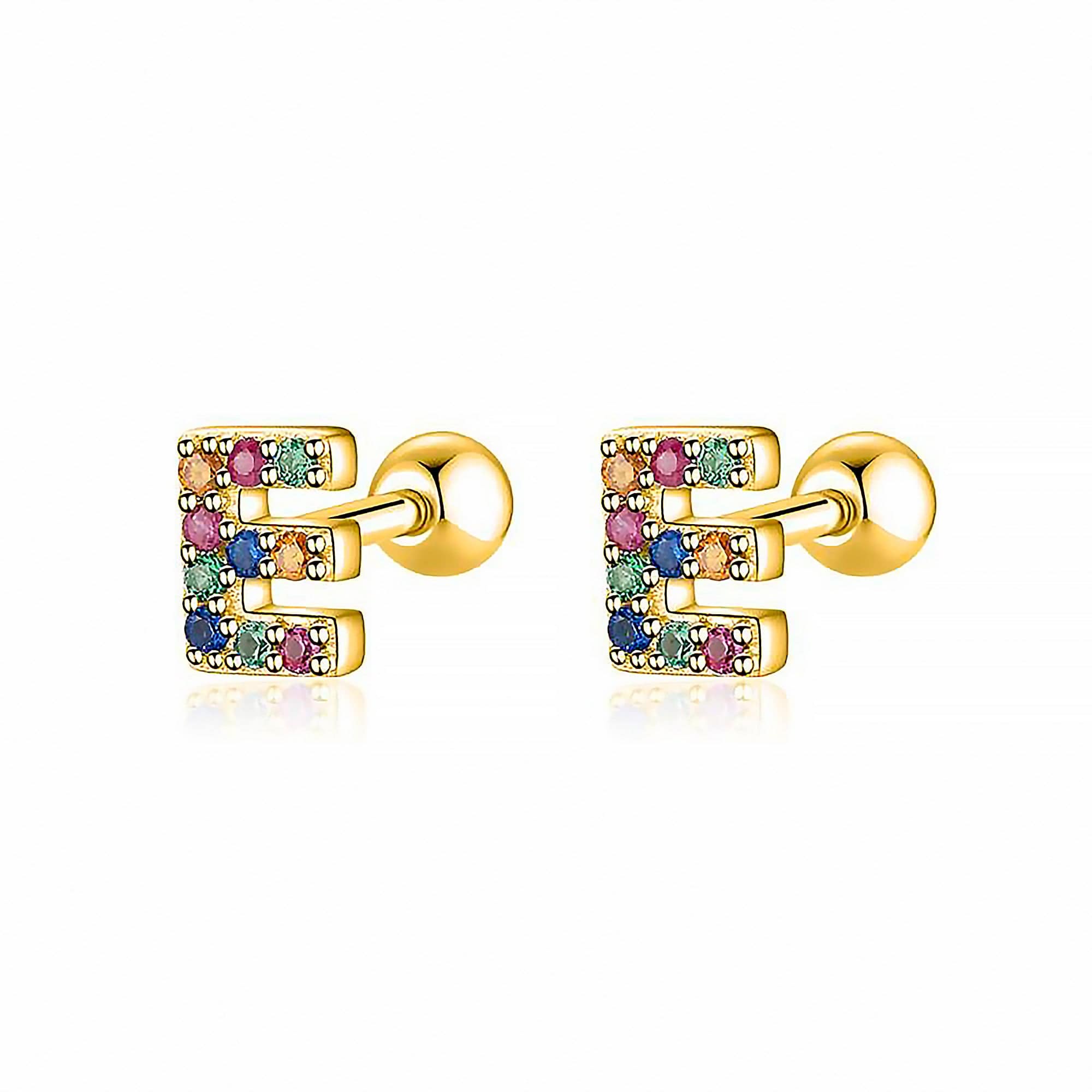 Letter Earrings with Colour - Letria