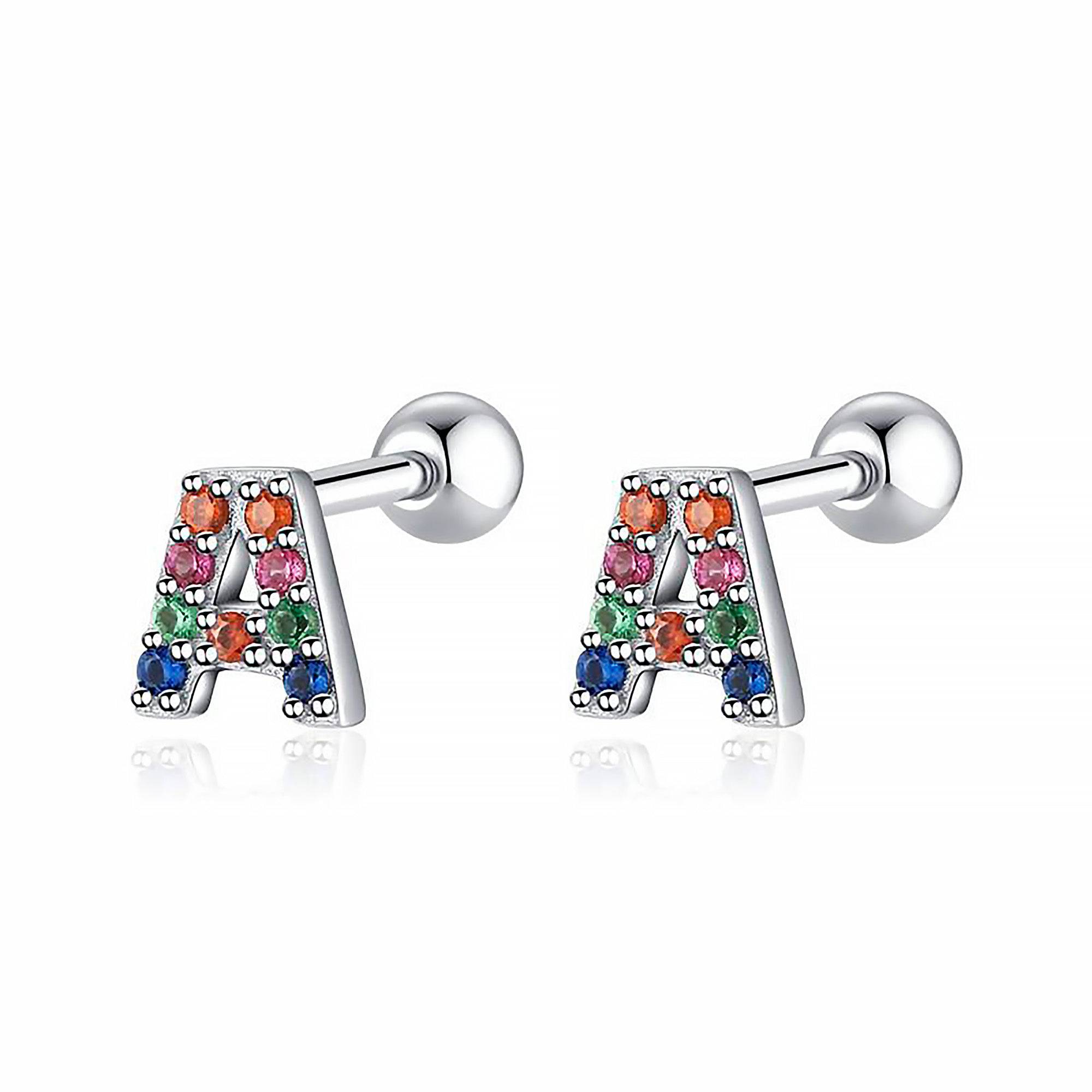 Letter Earrings with Colour - Letria