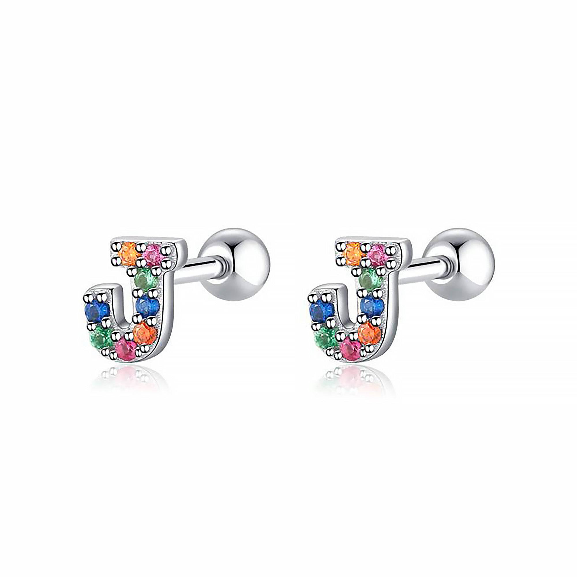 Letter Earrings with Colour - Letria