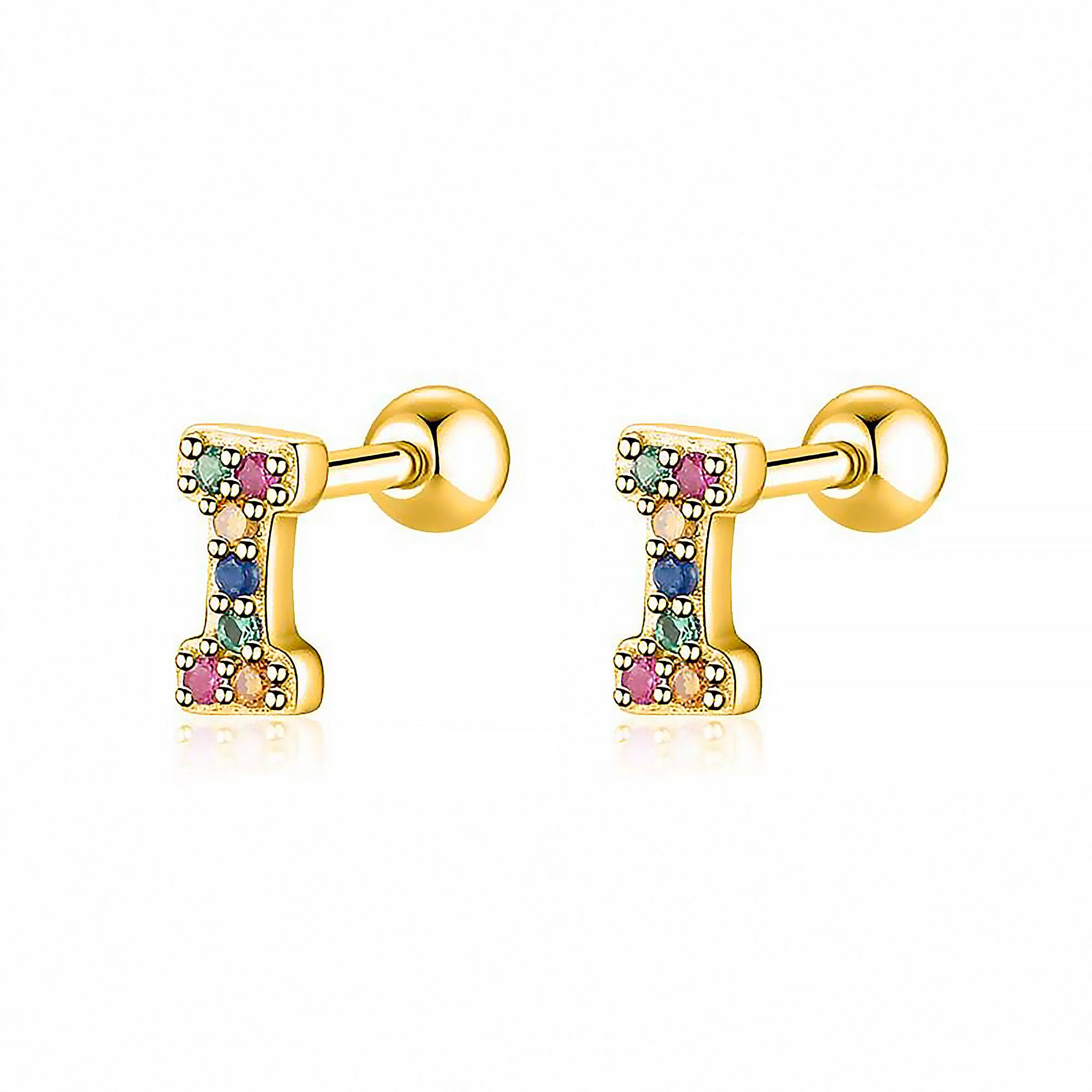 Letter Earrings with Colour - Letria