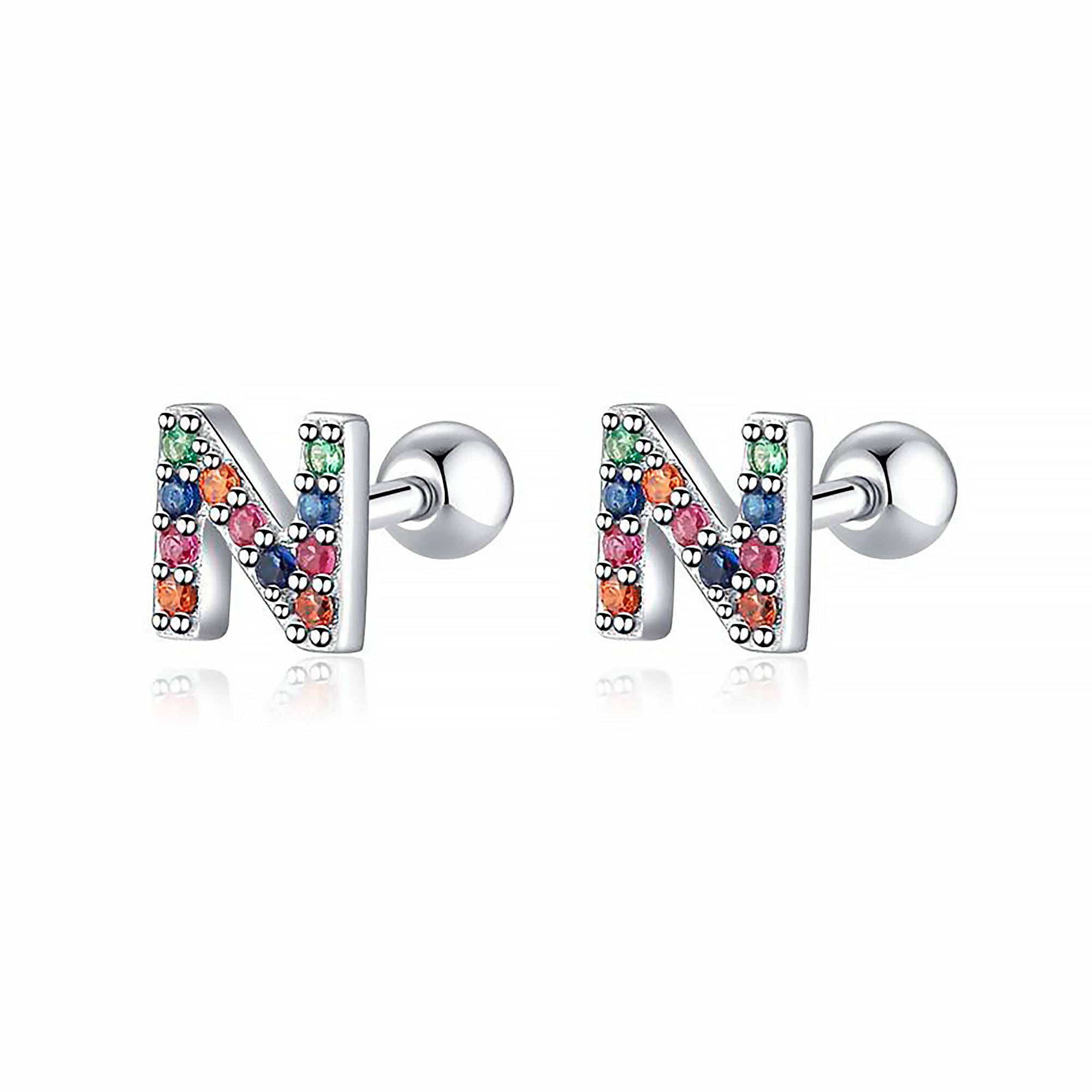 Letter Earrings with Colour - Letria