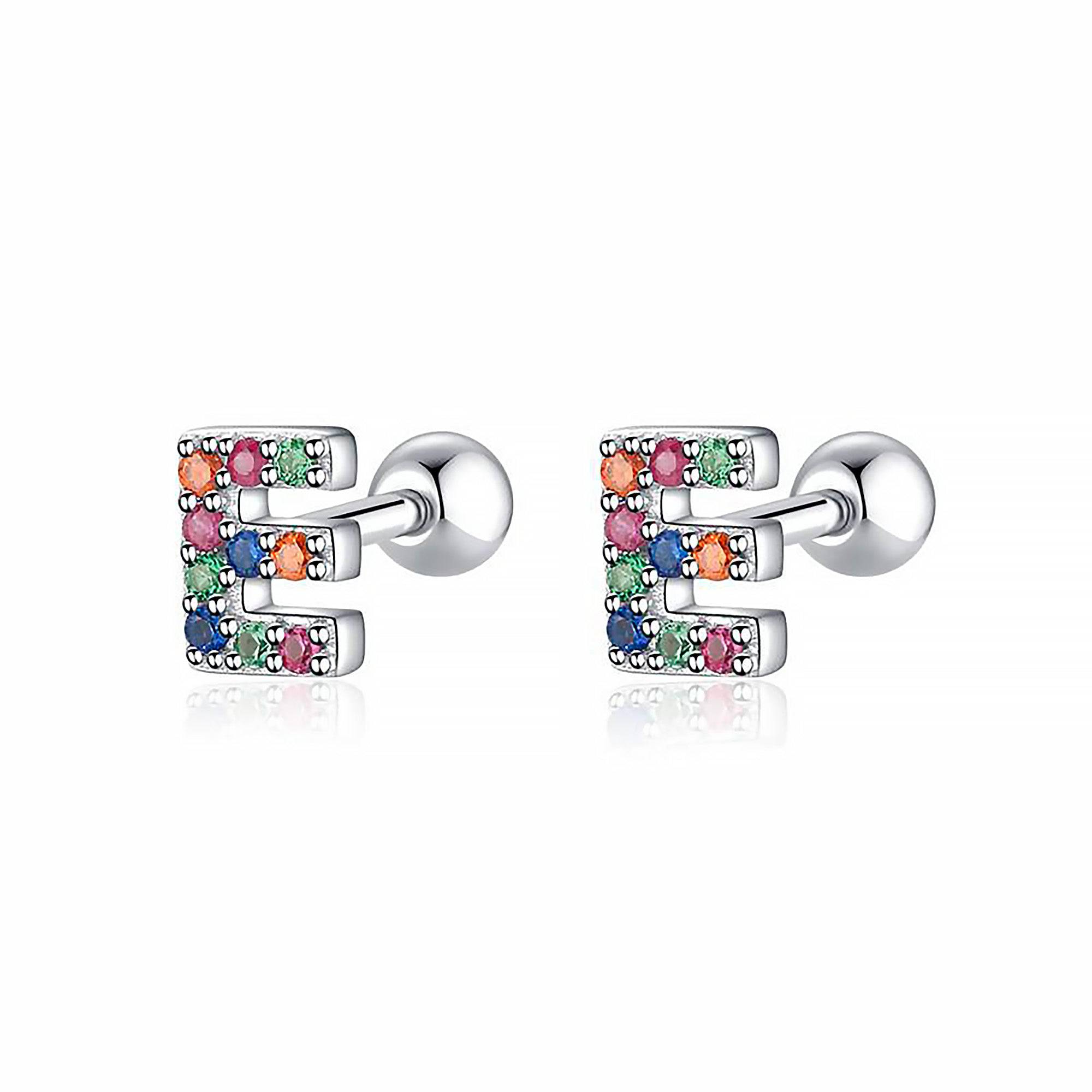 Letter Earrings with Colour - Letria