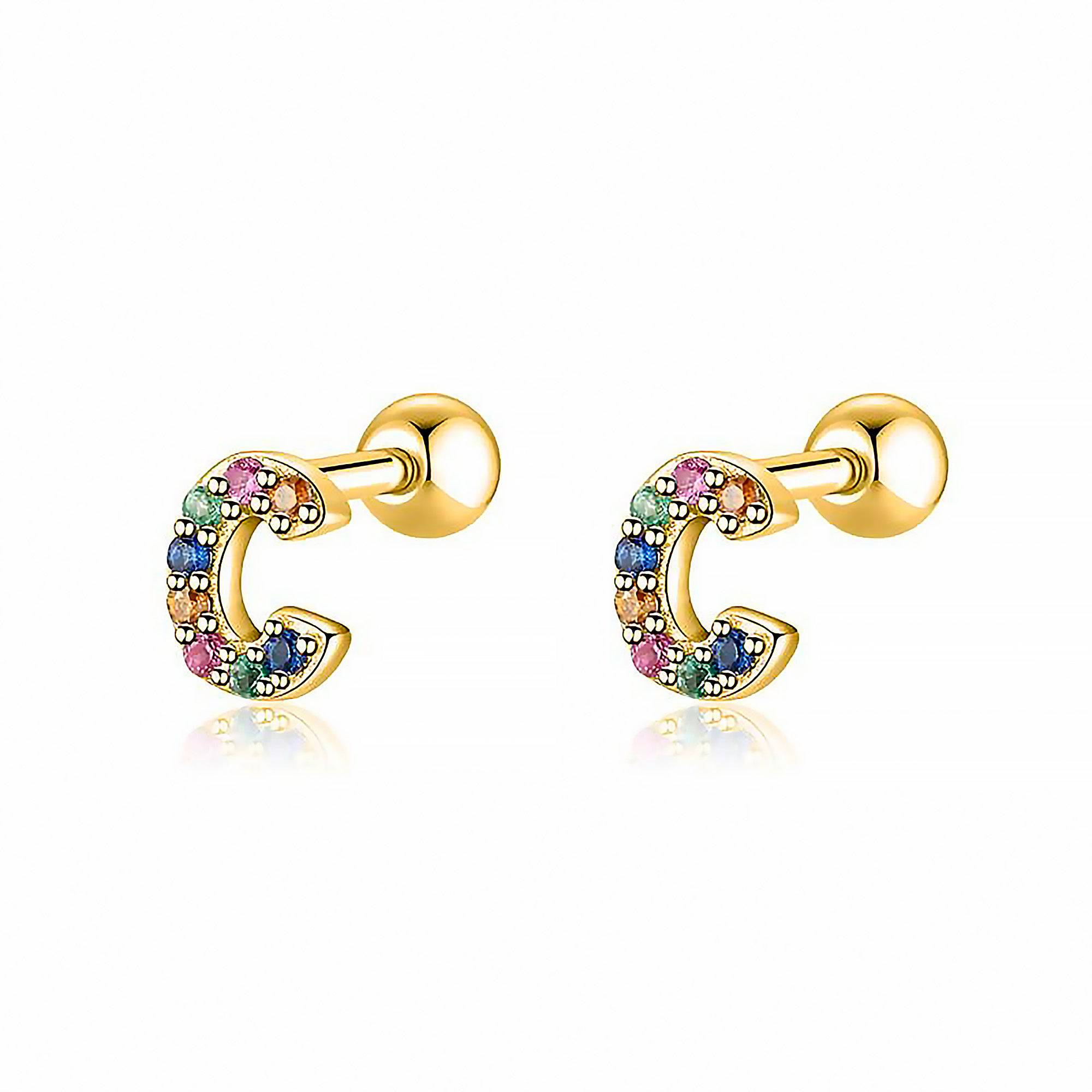 Letter Earrings with Colour - Letria