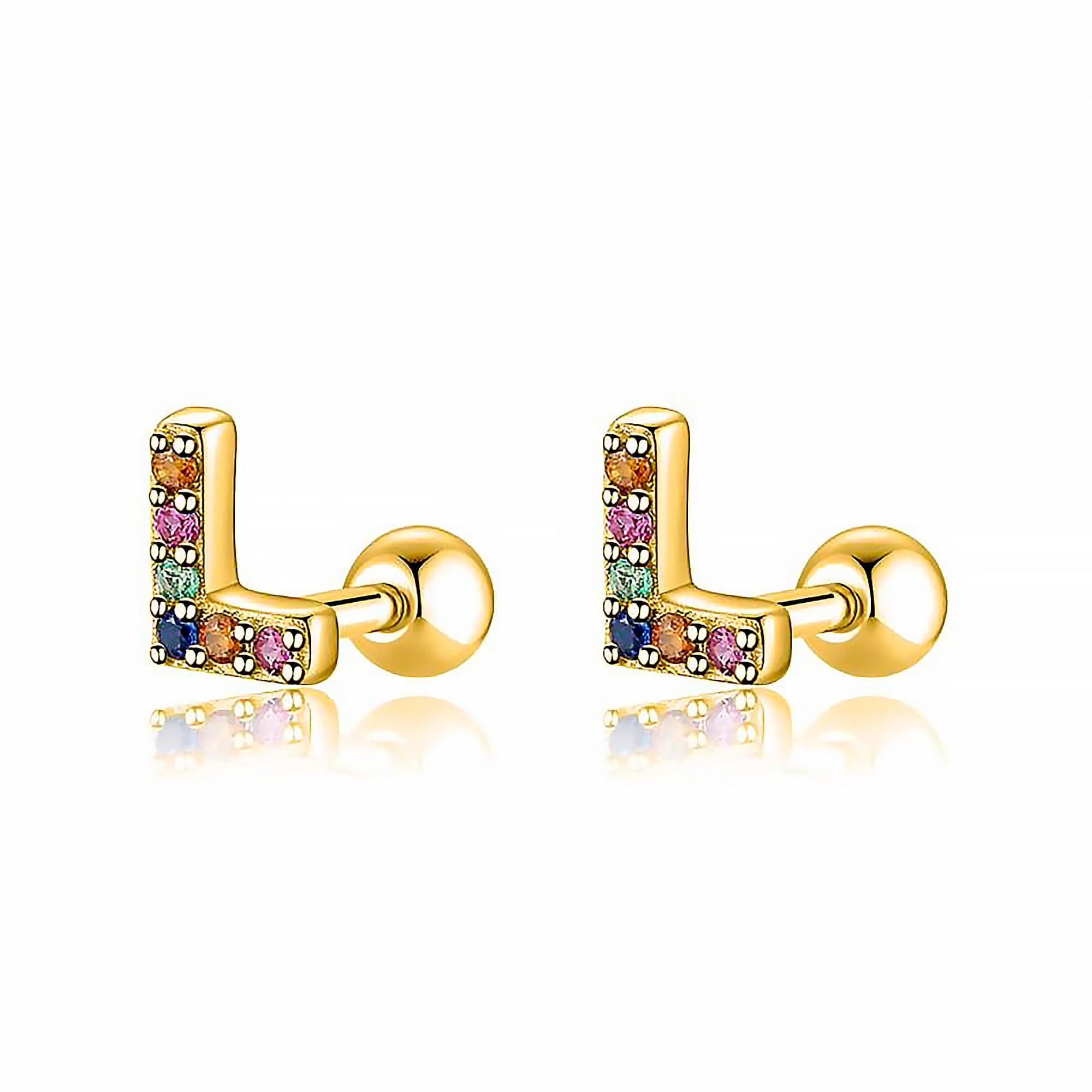Letter Earrings with Colour - Letria