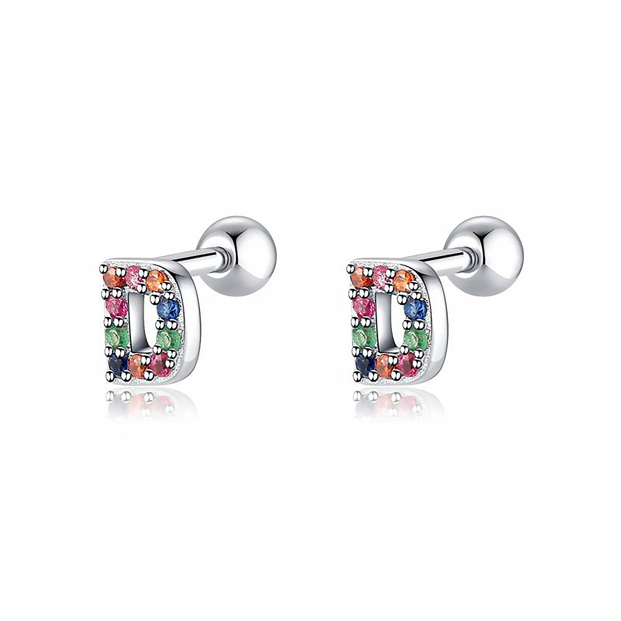 Letter Earrings with Colour - Letria
