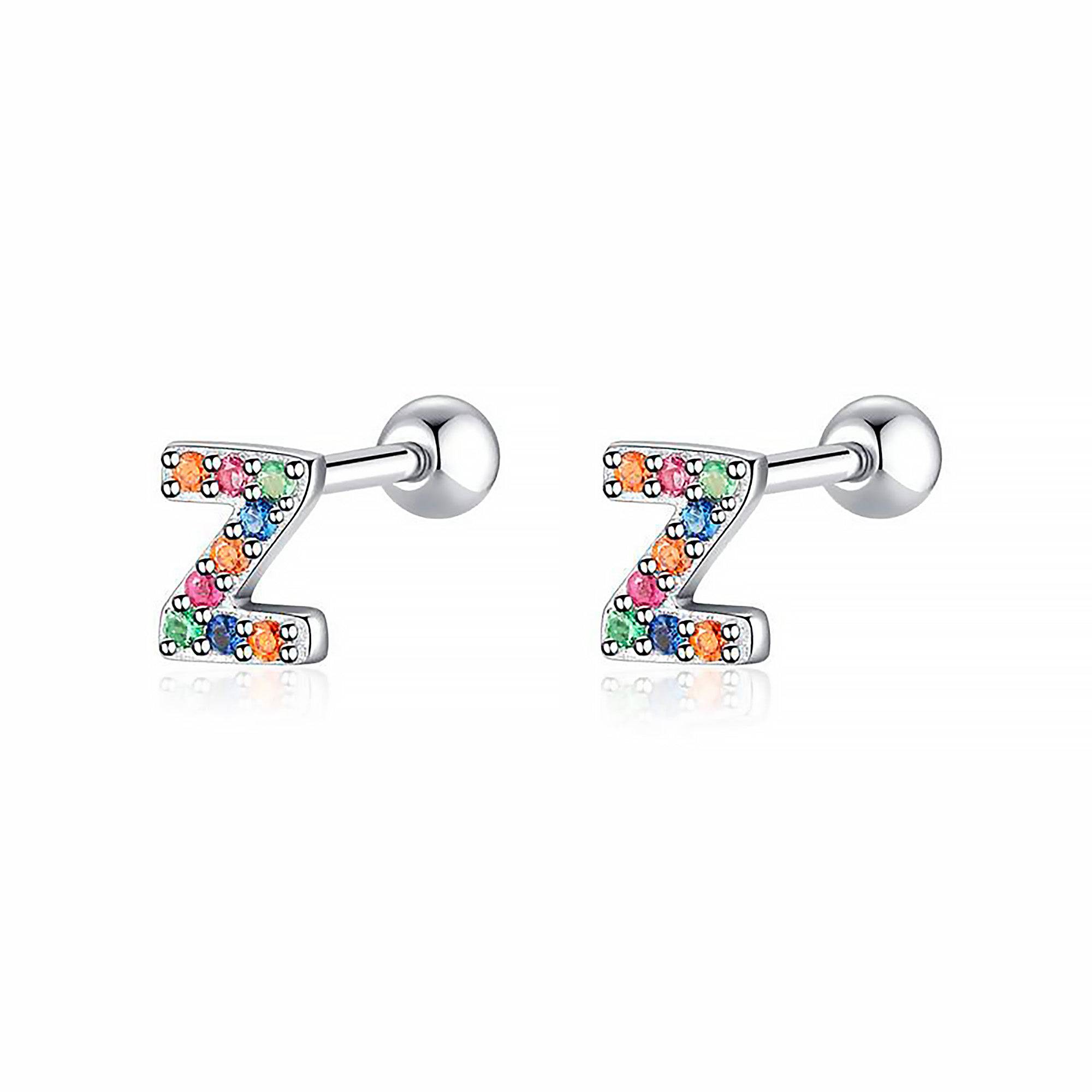 Letter Earrings with Colour - Letria
