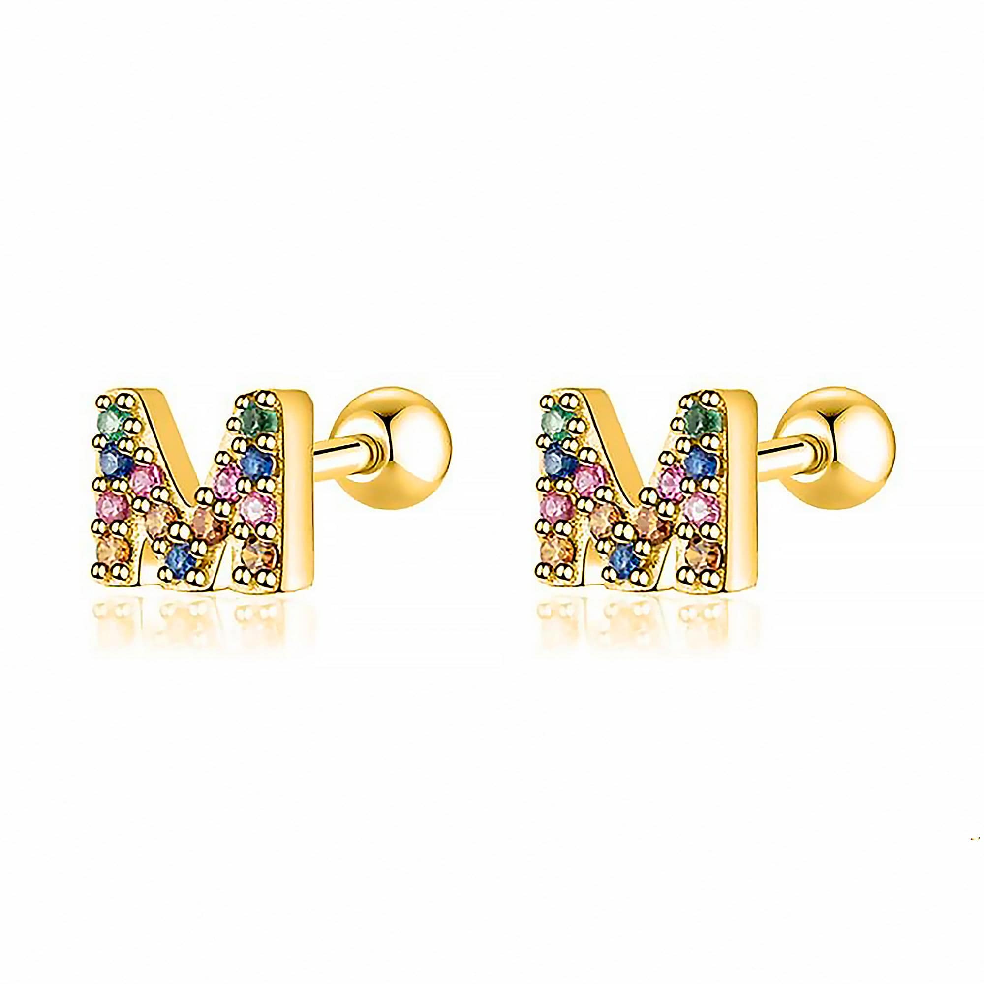 Letter Earrings with Colour - Letria