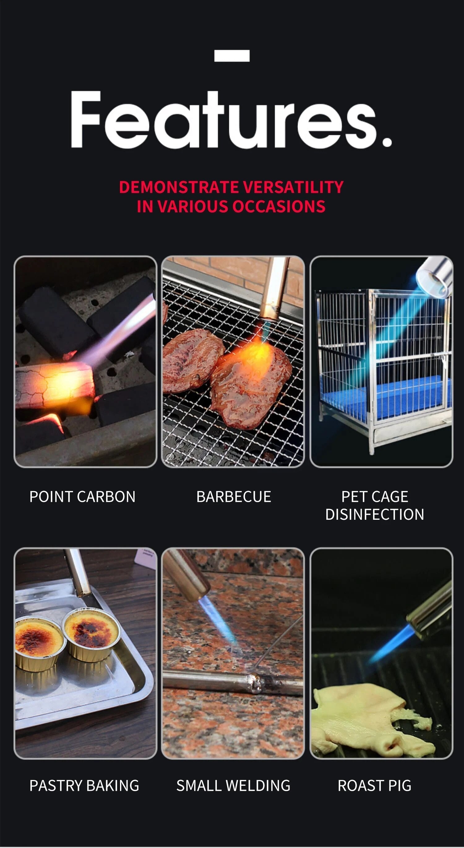 Portable Metal Butane Gas Stove – BBQ, Camping and Cooking Torch