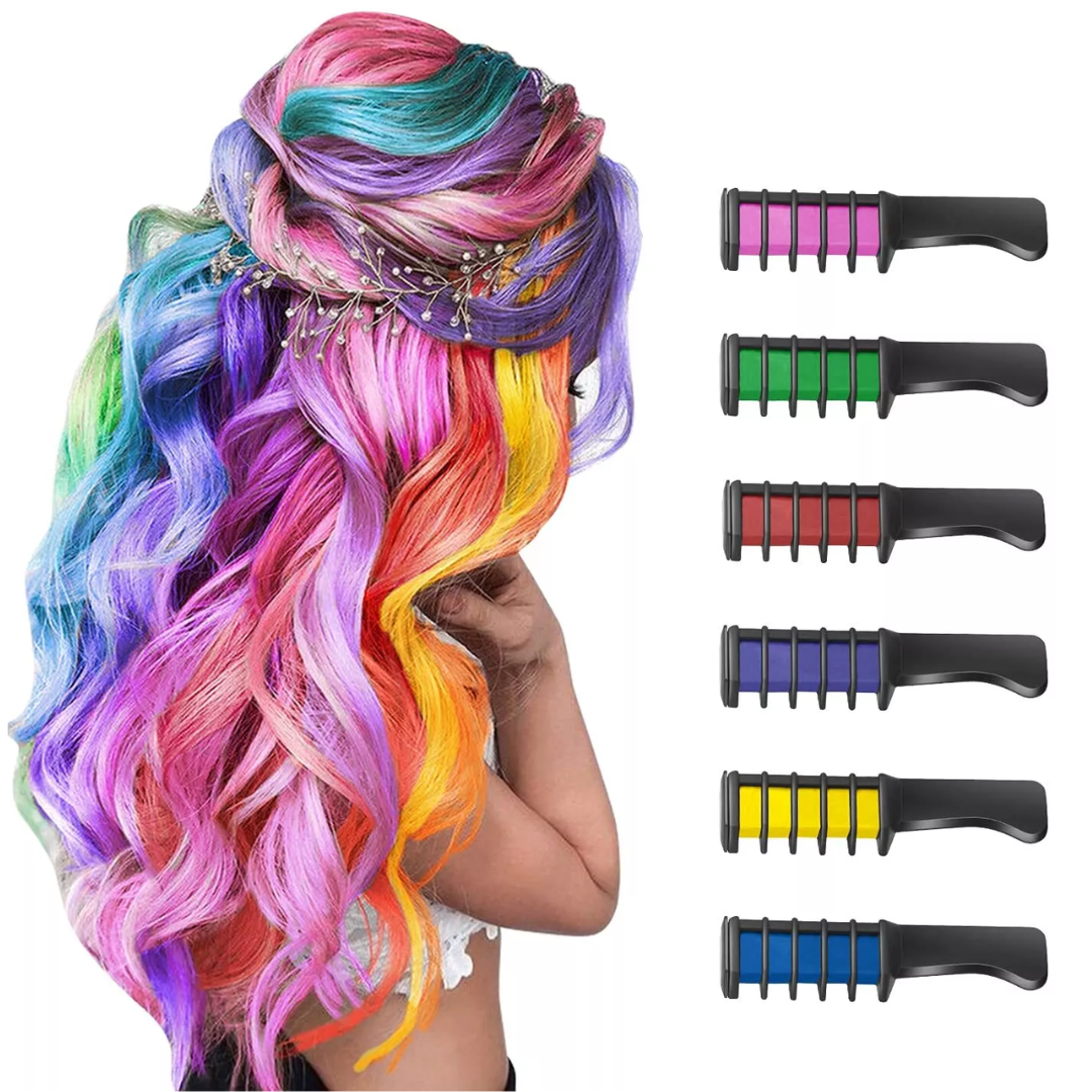 Washable Hair Chalk Comb – Fun Temporary Hair Colour