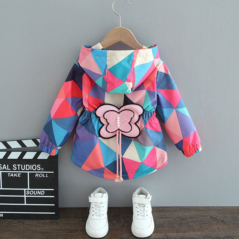 Autumn Butterfly Rain Jacket for Girls - Autumn Magic ButterflySplash