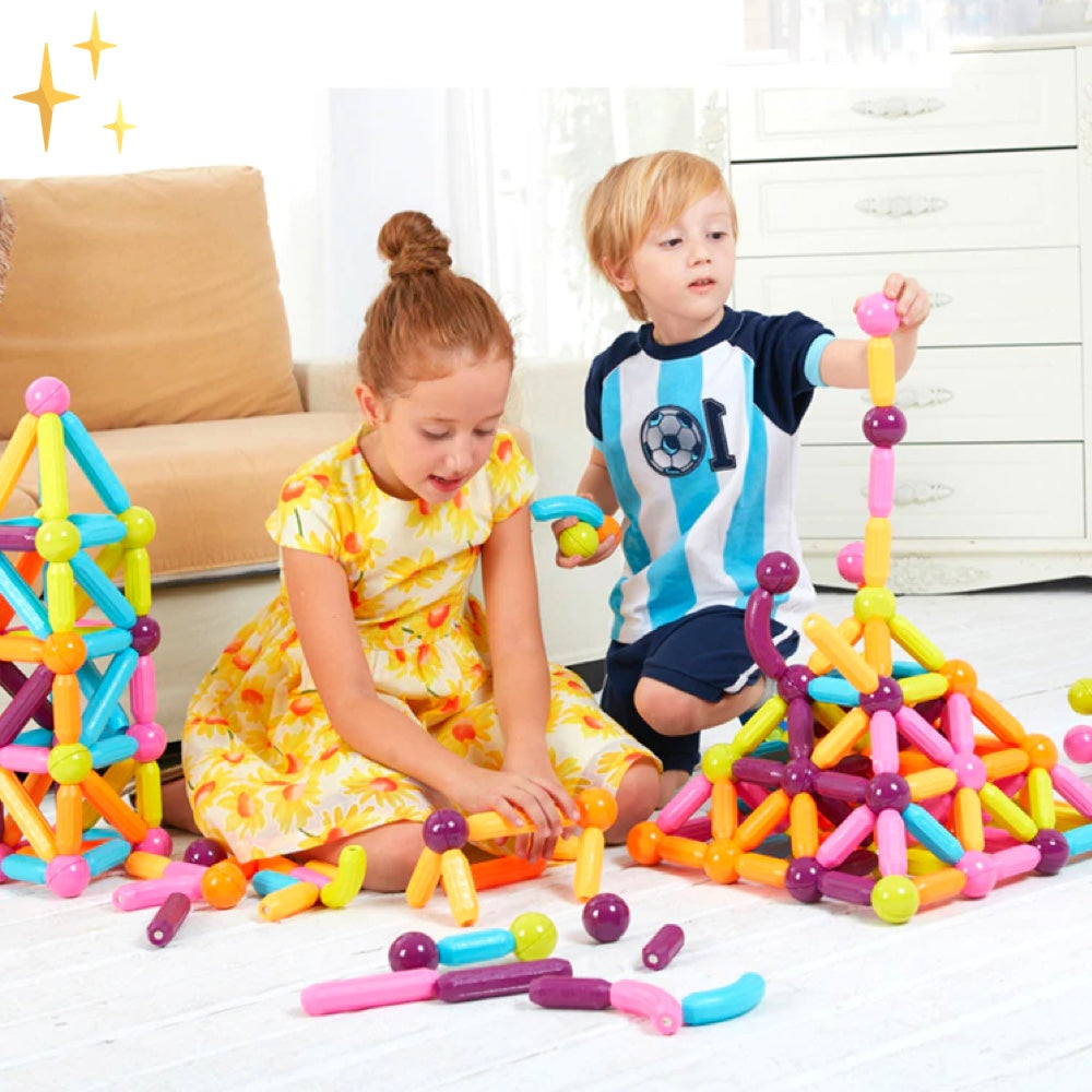 64-Piece Magnetic Building Blocks - Creatix